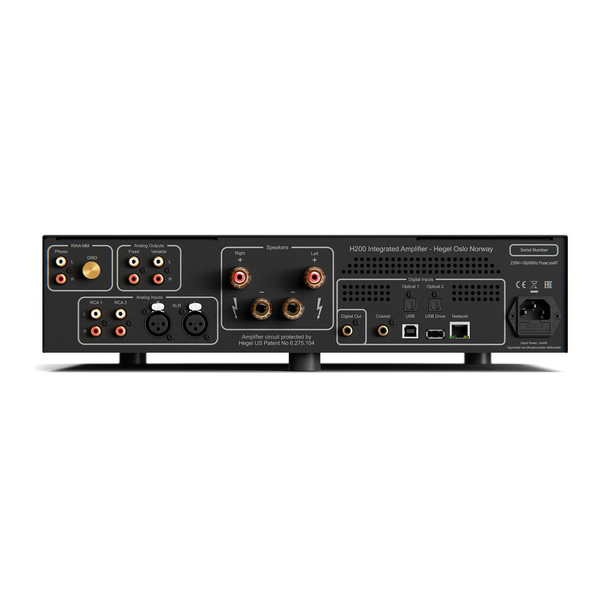 H200 Amplificador Hegel con Streamer/DAC 150wx2