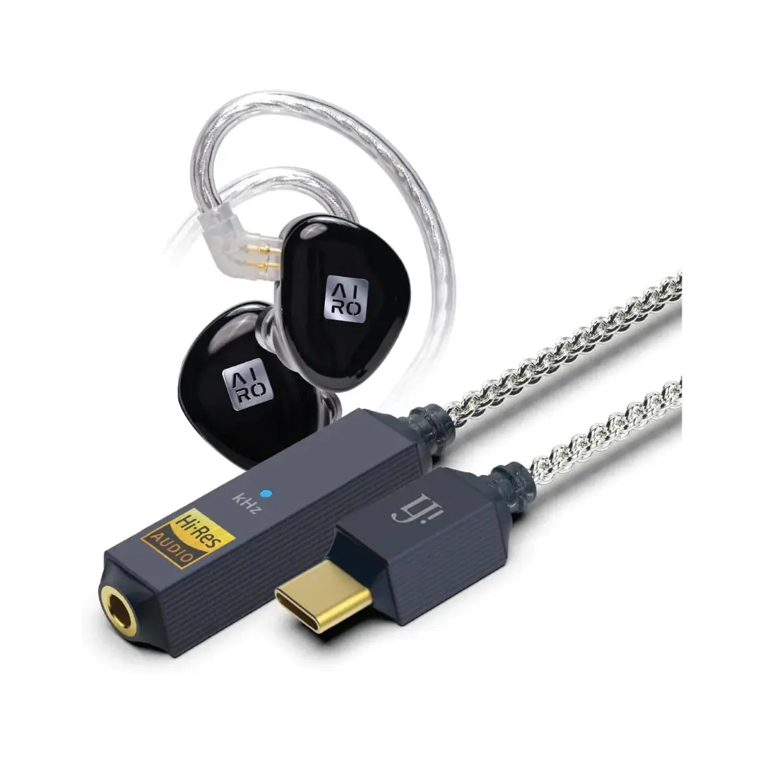 iFi Audio & AIRO - GO link 2 & Astra Combo – Hi-Res Starter Kit – DAC Portátil y Auriculares IEM de Alta Fidelidad iFi Audio